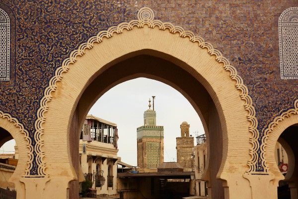 The Blue Gate of the Fez Medina, Morocco